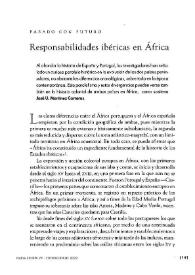Responsabilidades ibéricas en África / José Urbano Martínez Carreras | Biblioteca Virtual Miguel de Cervantes