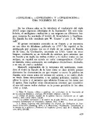 "Civilizar", "civilizado" y "civilización": una polémica de 1763 / José Escobar | Biblioteca Virtual Miguel de Cervantes