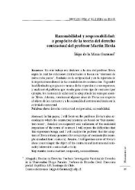 Razonabilidad y responsabilidad: A propósito de la Teoría del Derecho Contractual del profesor Martín Hevia / Iñigo De La Maza Gazmuri | Biblioteca Virtual Miguel de Cervantes