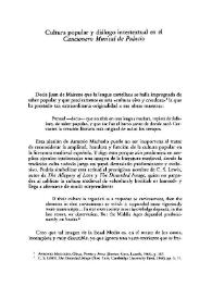 Cultura popular y diálogo intertextual en el "Cancionero Musical de Palacio" / Juan Cano-Ballesta | Biblioteca Virtual Miguel de Cervantes