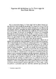 Aspecto del simbolismo en "La torre vigía" de Ana María Matute / Patrick Collard | Biblioteca Virtual Miguel de Cervantes