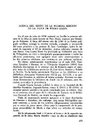 Acerca del texto de la primera edición de la "Silva" de Pedro Mexía / Isaías Lerner | Biblioteca Virtual Miguel de Cervantes