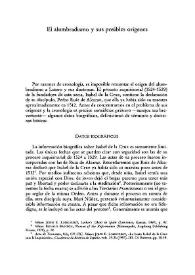 El alumbrismo y sus posibles orígenes / Augusta E. Foley | Biblioteca Virtual Miguel de Cervantes