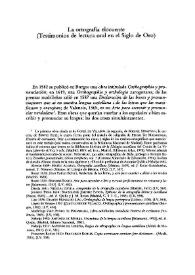 La ortografía elocuente (Testimonios de lectura oral en el Siglo de Oro) / Margit Frenk | Biblioteca Virtual Miguel de Cervantes