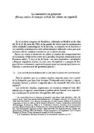 La  narración en presente (Notas sobre el tiempo verbal del relato en español) / Miguel Ángel Garrido-Gallardo | Biblioteca Virtual Miguel de Cervantes