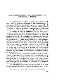 La "conscientização" de Paulo Freiré y su aplicación al teatro / Erminio G. Neglia | Biblioteca Virtual Miguel de Cervantes