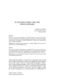 El Heraldo de París (1900-1904): poesía necesaria / Christina Manso | Biblioteca Virtual Miguel de Cervantes