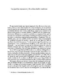 Las jarchas romances y la crítica árabe moderna / Consuelo López-Morillas | Biblioteca Virtual Miguel de Cervantes
