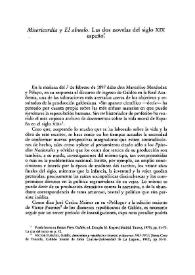 "Misericordia" y "El abuelo". Las dos novelas del siglo XIX español / Carmen Menéndez Onrubia | Biblioteca Virtual Miguel de Cervantes