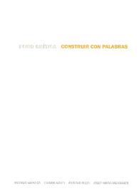 Construir con palabras. Foro Crítica | Biblioteca Virtual Miguel de Cervantes