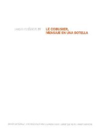 Le Corbusier mensaje en una botella. Foro Crítica | Biblioteca Virtual Miguel de Cervantes