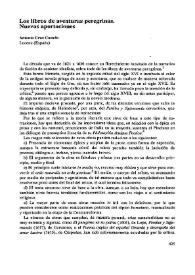 Los libros de aventuras peregrinas. Nuevas aportaciones  / Antonio Cruz Casado | Biblioteca Virtual Miguel de Cervantes