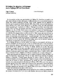 El dolor, la alegría y el tiempo en la Égloga III de Garcilaso  / Olga T. Impey | Biblioteca Virtual Miguel de Cervantes