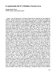 La generación del 27 y Federico García Lorca  / Enrique Banús Irusta | Biblioteca Virtual Miguel de Cervantes
