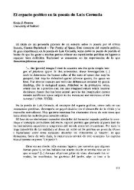 El espacio poético en la poesía de Luis Cernuda / Kevin J. Bruton | Biblioteca Virtual Miguel de Cervantes
