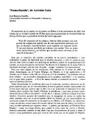 "Samarkanda", de Antonio Gala   / José Romera Castillo  | Biblioteca Virtual Miguel de Cervantes