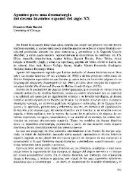 Apuntes para una dramaturgia del drama histórico español del siglo XX / Francisco Ruiz Ramón  | Biblioteca Virtual Miguel de Cervantes
