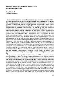 Alfonso Reyes y Antonio Castro Leal: un diálogo literario  / Serge I.Zajtzeff | Biblioteca Virtual Miguel de Cervantes