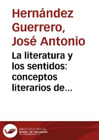La literatura y los sentidos: conceptos literarios de la filosofía sensualista / José Antonio Hernández Guerrero | Biblioteca Virtual Miguel de Cervantes