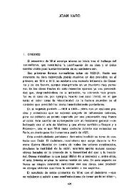 Joan Miró / María Elisa Gómez de las Heras | Biblioteca Virtual Miguel de Cervantes