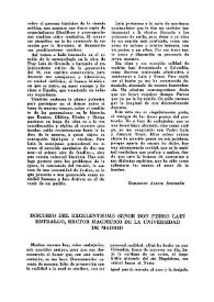 Discurso del Excelentísimo Señor Don Pedro Laín Entralgo, Rector Magnífico de la Universidad de Madrid / Pedro Laín Entralgo | Biblioteca Virtual Miguel de Cervantes