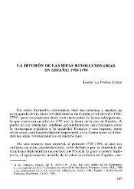 La difusión de las ideas revolucionarias en España: 1795-1799 / Emilio La Parra López | Biblioteca Virtual Miguel de Cervantes