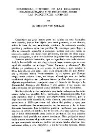 Desarrollo histórico de las relaciones francoalemanas y su influencia sobre las dificultades actuales / por el Ministro Von Merkatz | Biblioteca Virtual Miguel de Cervantes