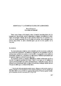 "Beatus ille" y la comedia clásica de labradores / Félix Carrasco | Biblioteca Virtual Miguel de Cervantes