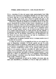 La poesía afro-antillana: Luis Palés-Matos / Pedro Juan Labarthe | Biblioteca Virtual Miguel de Cervantes