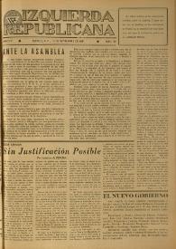 Izquierda Republicana. Año IV, núm. 32, 15 de septiembre de 1947 | Biblioteca Virtual Miguel de Cervantes