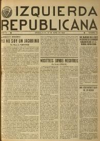 Izquierda Republicana. Año V, núm. 39, 10 de junio de 1948 | Biblioteca Virtual Miguel de Cervantes
