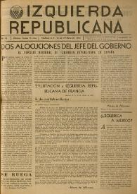 Izquierda Republicana. Año VIII, núm. 58, 20 de marzo de 1950 | Biblioteca Virtual Miguel de Cervantes