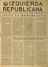 Izquierda Republicana. Año XVII, núm. 100, marzo-abril-mayo de 1956 | Biblioteca Virtual Miguel de Cervantes