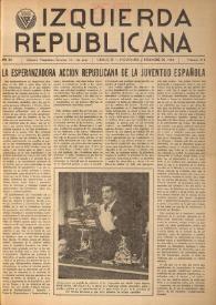 Izquierda Republicana. Año XIX, núm. 116, noviembre-diciembre de 1958 | Biblioteca Virtual Miguel de Cervantes