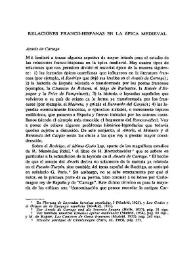 Relaciones franco-hispanas en la épica medieval / Erich Von Richthofen | Biblioteca Virtual Miguel de Cervantes