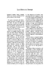 Cuadernos hispanoamericanos, núm. 629 (noviembre 2002). Los libros en Europa | Biblioteca Virtual Miguel de Cervantes
