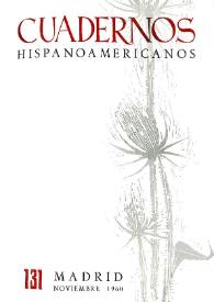 Cuadernos Hispanoamericanos. Núm. 131, noviembre 1960 | Biblioteca Virtual Miguel de Cervantes