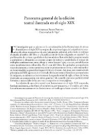 Panorama general de la edición teatral ilustrada en el siglo XIX / Montserrat Ribao Pereira | Biblioteca Virtual Miguel de Cervantes