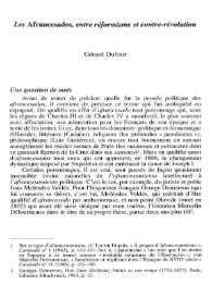Les "Afrancesados", entre réformisme et contre-révolution / Gérard Dufour | Biblioteca Virtual Miguel de Cervantes