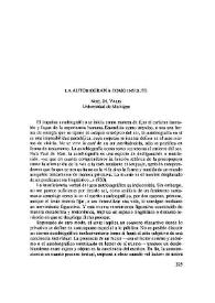La autobiografía como insulto  / Noël M. Valis | Biblioteca Virtual Miguel de Cervantes