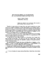 Reflexiones sobre las conjunciones en las construcciones distributivas / Annete Marie Myre | Biblioteca Virtual Miguel de Cervantes