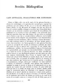 Laín Entralgo: dramaturgo por extensión / Eduardo Tijeras | Biblioteca Virtual Miguel de Cervantes
