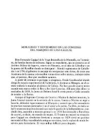 Moralidad y reformismo en las comedias del Marqués de Casa-Cagigal / Salvador García Castañeda | Biblioteca Virtual Miguel de Cervantes