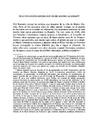 Nuevos datos biográficos de Mateo Alemán / Germán Bleiberg | Biblioteca Virtual Miguel de Cervantes