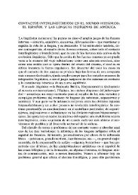 Contactos interlingüísticos en el mundo hispánico: el español y las lenguas indígenas de América / Ángel Rosenblat | Biblioteca Virtual Miguel de Cervantes