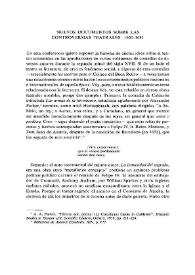 Nuevos documentos sobre las controversias teatrales: 1650-1681 / Edward M. Wilson | Biblioteca Virtual Miguel de Cervantes