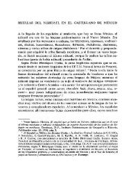 Huellas del náhuatl en el castellano de México / I. Bar-Lewaw | Biblioteca Virtual Miguel de Cervantes