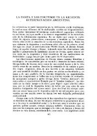 La pampa y los porteños en la reciente interpretación argentina  / Edmund Stephen Urbanski | Biblioteca Virtual Miguel de Cervantes