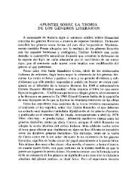 Apuntes sobre la teoría de los géneros literarios  / Werner Krauss | Biblioteca Virtual Miguel de Cervantes