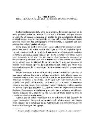 El misterio del "Lazarillo de ciegos caminantes" / Emilio Carilla | Biblioteca Virtual Miguel de Cervantes